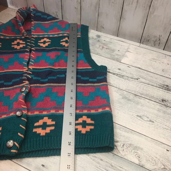 Vintage Nuovo Aztec Southwestern Sweater Vest Large - Picture 8 of 8